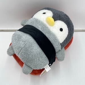 Takashoji X Round One 14" Penguin Strapped Tuna Sushi Plush NWT